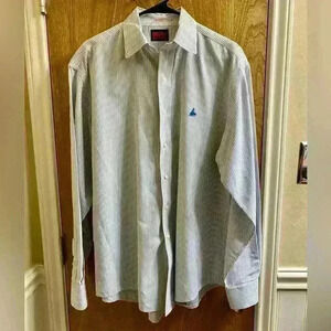Wild West Outfitters Button-up Light Blue & White Striped Western Dress Shirt XL